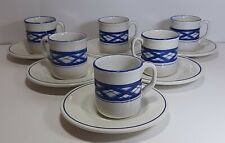 Antico Servizio 6 Tazze Caffe Ceramica GALVANI Pordenone Design Deco Neuve