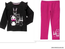 Completo leggings panda manica