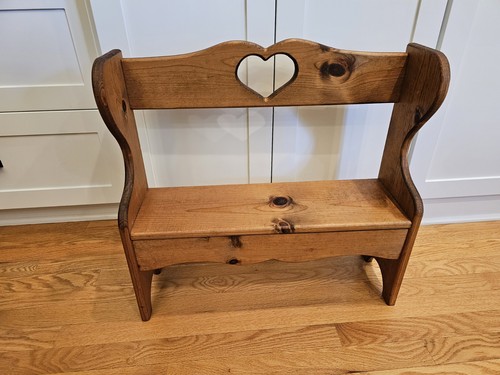 Panca cuore legno cottagecore - panca,