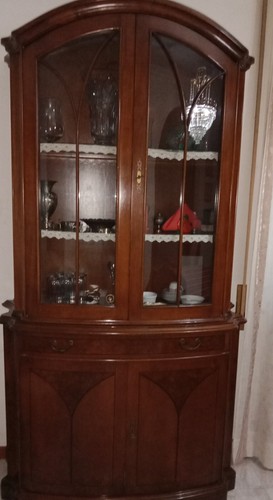 Cristalliera antica legno - cristalliera,