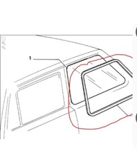 GUARNIZIONE VETRO POSTERIORE FIAT 126 Prima Serie PROFILO GOMMA ORIGINALE FIAT 
