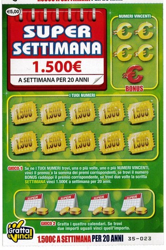 Gratta vinci super settimana - gratta, e