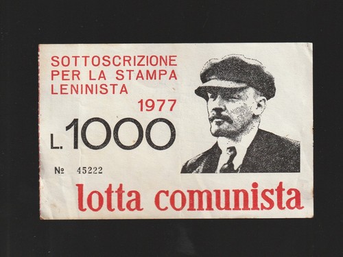 Lotta comunista sottoscrizione - comunista,