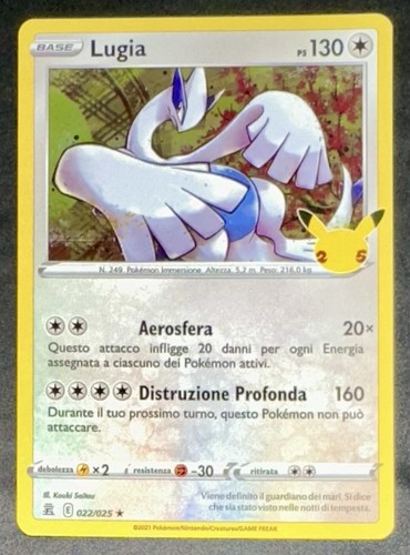 Pokemon lugia holo - lugia, 022/025