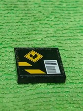 1x LEGO 3068pb1152 Piatto Decorato (segnale di pericolo ) 2x2 Giallo