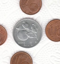 N 1  ITALIA   RARA  MONETA  1
