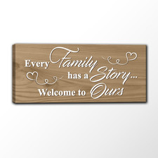 Quadro moderno su tela con frase famiglia |Q572| Stampa pronta da appendere