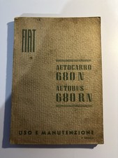 FIAT Autocarro 680N Autobus 680RN manuale di uso e manutenzione 1950 ORIGINALE