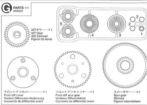 Tamiya ricambi 01 kit - tamiya, g