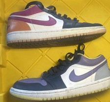 Nike Air Jordan 1 Low SE Mismatched Purple Magenta Women's 8.5