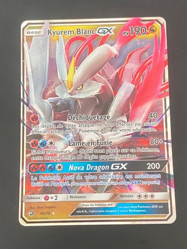 Carte pokemon kyurem - carte, blanc