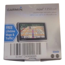 Garmin nuvi 1350 LMT 4,3" Navigatore GPS Touchscreen Con Accessori Funziona (Bc)