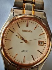 VINTAGE SEIKO SQ 50 QUARTZ 7N42 - 9A10 WORKING GOOD