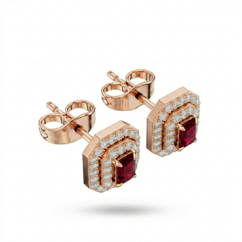 Orecchino borchie diamanti