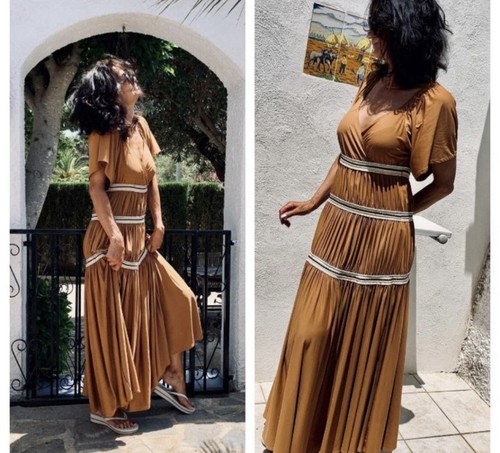 Maxi abito floreale nuovo zara - maxi,