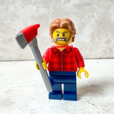 LEGO Town City Boscaiolo Taglialegna Bosco Foresta Ascia Segheria Minifigure