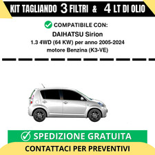 Tagliando per DAIHATSU Sirion 1.3 4WD 64 kw Benzina 2005-2024 - 4 Lt di olio ...