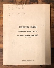 McIntosh MC-30 A-116B Manuale