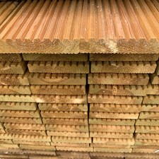 Pavimento esterno in legno cm. 2,8 x 14,5 decking antiscivolo parquet esterno