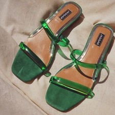 Jaggar perspex sandal emerald - sandal,