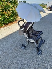 PASSEGGINO GEMELLARE USATO COLORE NERO/CREMA CON ACCESSORI PARASOLE