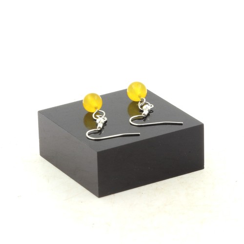 Orecchini perla agata giallo - orecchini, 1