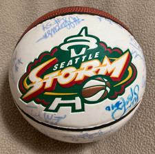 WNBA Seattle Storm 2005 Autografo Baden 5" Basket Sue Bird e altri 9