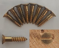 VITE PER LEGNO OTTONE TESTA SVASATA PIANA 6x40 8 PEZZI