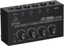 MICROAMP HA400 Amplificatore per Cuffie Stereo Compatto a 4 Canali