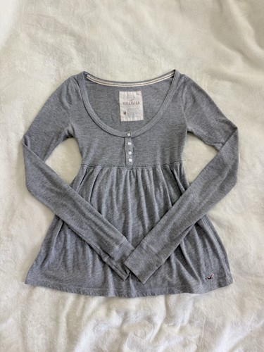 Rarissimo top babydoll - , grigio