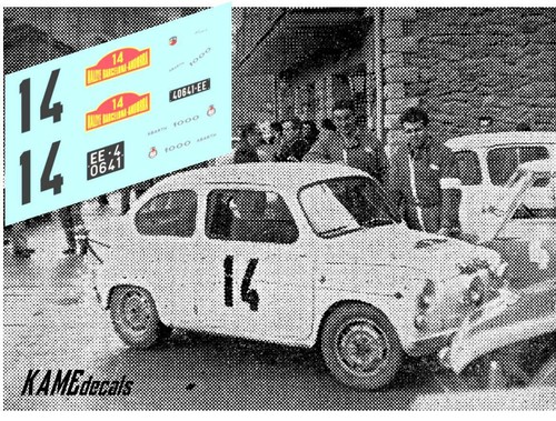 Decal calca fiat abarth - decal/calca, 1/43: