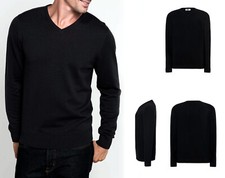 maglione cotone scollo a V