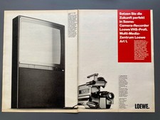 Loewe Art 1 Televisore Multimediale Video VHS 1985 Vintage Pubblicità Pubblicità