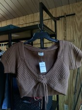 Cravatta cotone su carnevale maglia davanti taglia PICCOLA colore marrone "Corob"