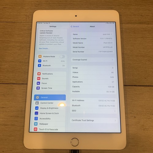 Apple ipad mini 4a - 4, (4a