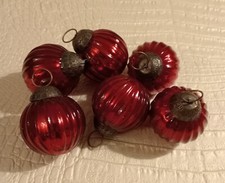 6 Vintage Kugel Heavy Glass
