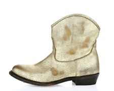 ASH 208406 stivaletti da cowboy in pelle stile oro/invecchiato tg. 38,5 NUOVO!