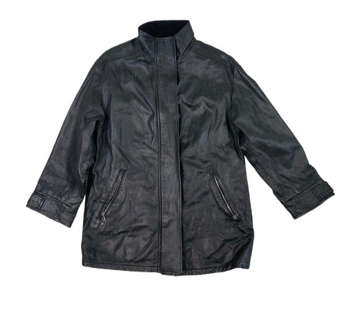 Cappotto giacca pelle nero - cappotto,