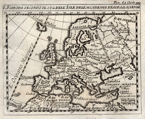 Europa originale incisione - europa,