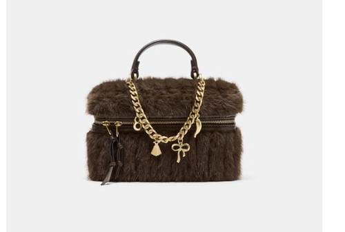 Zara borsa rigida pelliccia - borsa, in