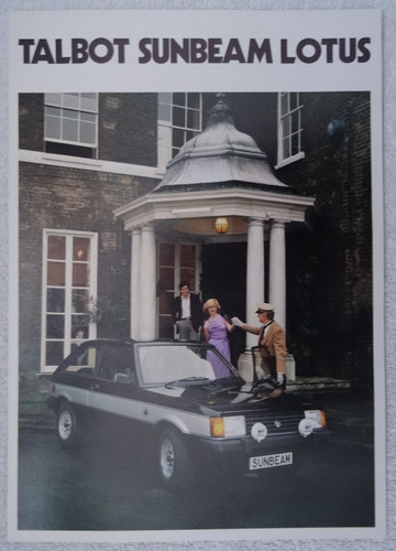 Brochure talbot sunbeam - talbot, lotus