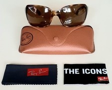 Occhiali da sole Ray-Ban RB4068 642 57 3P avvolgenti gatti avana marrone lenti vetro polarizzate