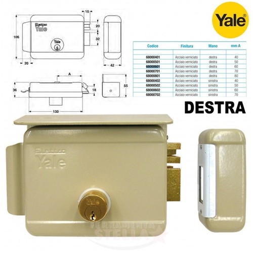 Serratura yale elettrica 680 - elettrica,