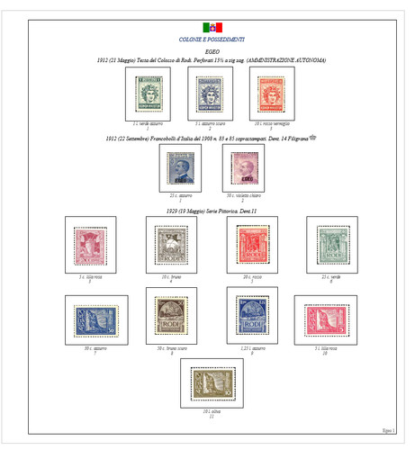 Egeo con isole fogli per - egeo,