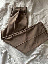 Pantaloni eleganti Made in Italy marrone taupe – Taglia L
