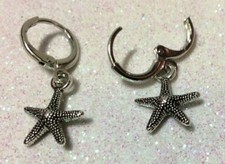 ORECCHINI EARRINGS UOMO DONNA CERCHI  CIONDOLO STELLA MARINA STARFISH UNISEX