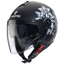 Casco Jet Caberg Riviera V4 X Mia Opaco-Nero/Bianco-Grigio-Azzurro Casco Moto