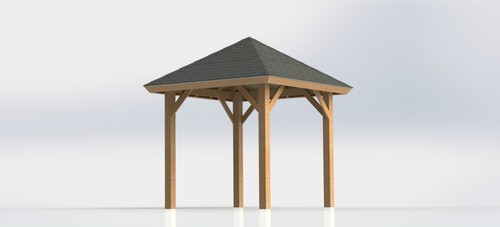 Square gazebo with - gazebo, open