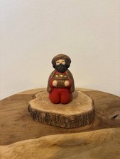 Pastore Con Doni Rosso Presepe