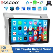 Android14 Carplay autoradio GPS NAVI WIFI per Toyota Corolla Verso 2003-2009 KAM